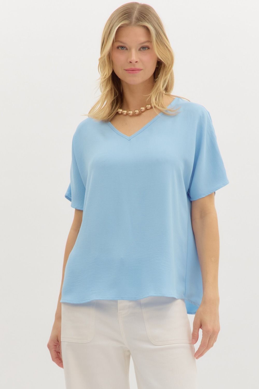 classic vneck sheer top