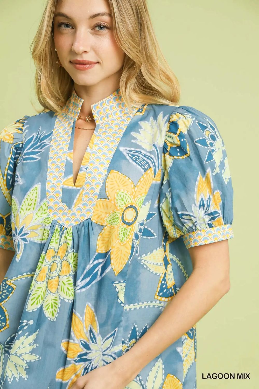 abstract v neck blouse