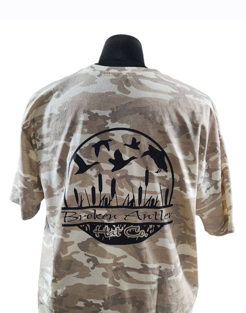 Broken Antler Hat Co.- The Cattails Shirts, Color: natural-camo, Size: m