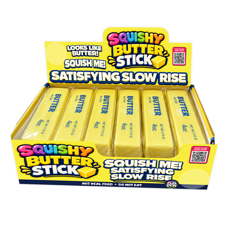 Fun Doh Small Butter Stick Slow Rise Fidget Toy - 12/Display