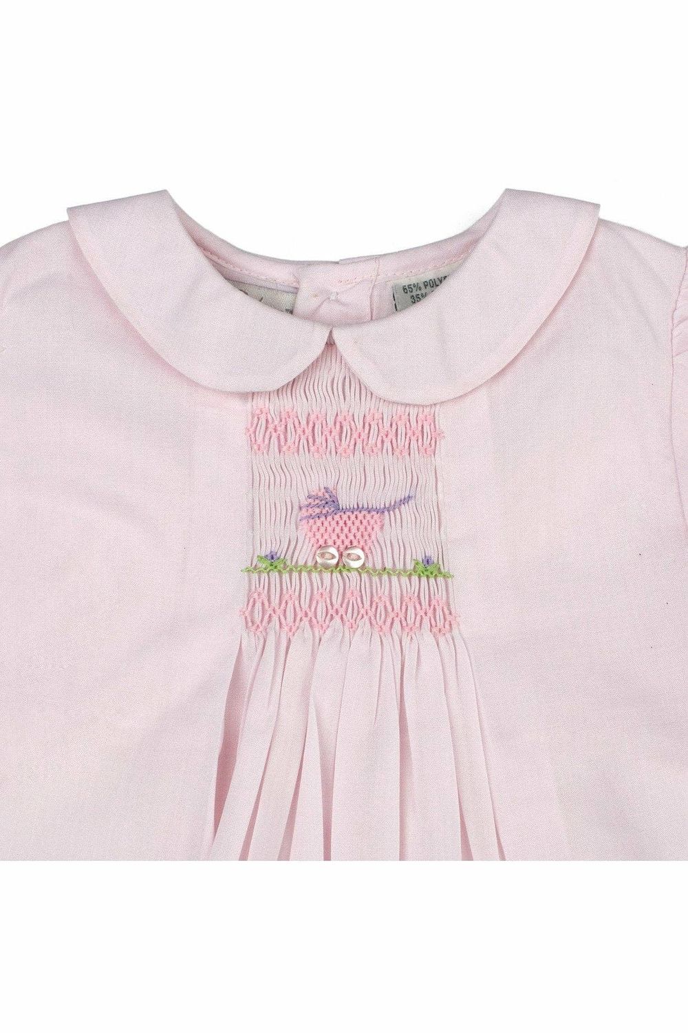 Baby Girls  Day Gown and Hat Smocking Pink Newborn