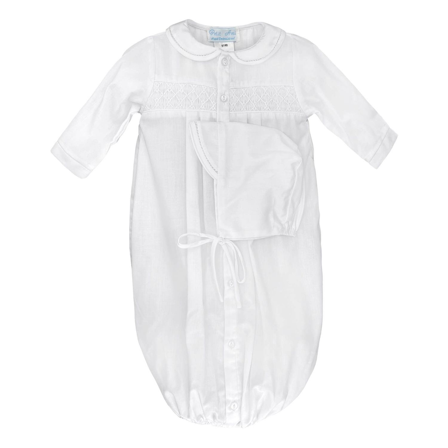 Neutral Smocked Bag, Color: White, Size: Newborn