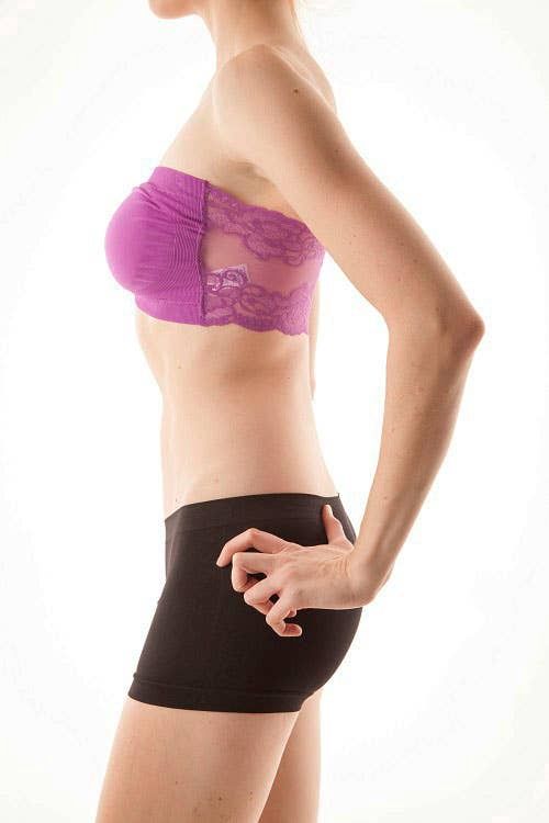Seamless Bandeau With Lace Back