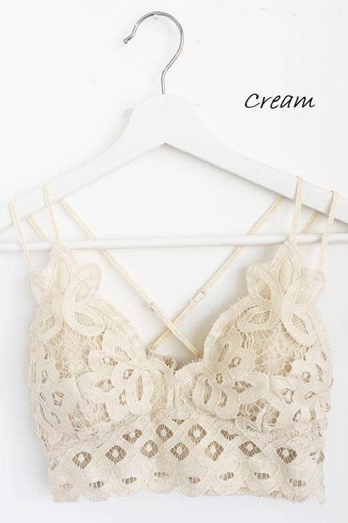 Scalloped Lace Cami Bralette