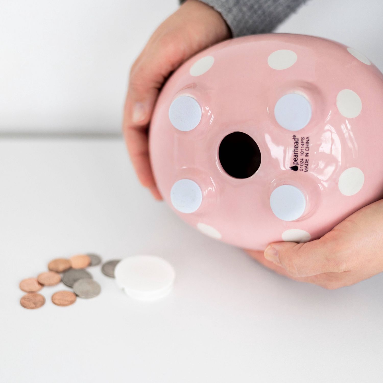 Polka Dot Piggy Bank, Money Bank for Baby or Kids