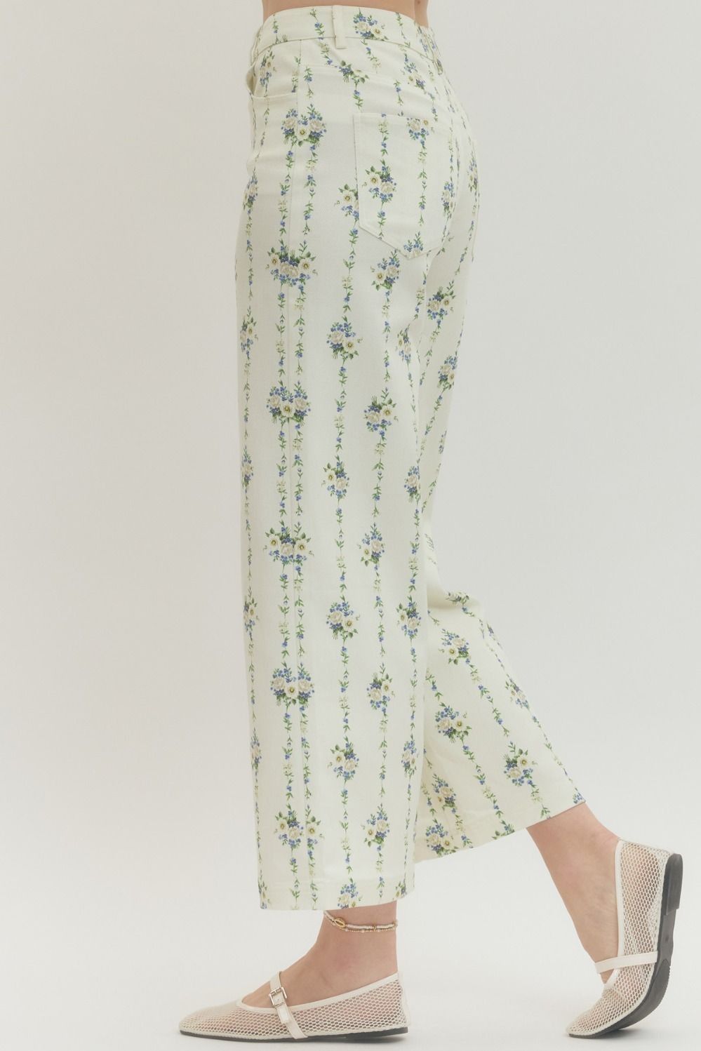 Floral Print Crop Pants
