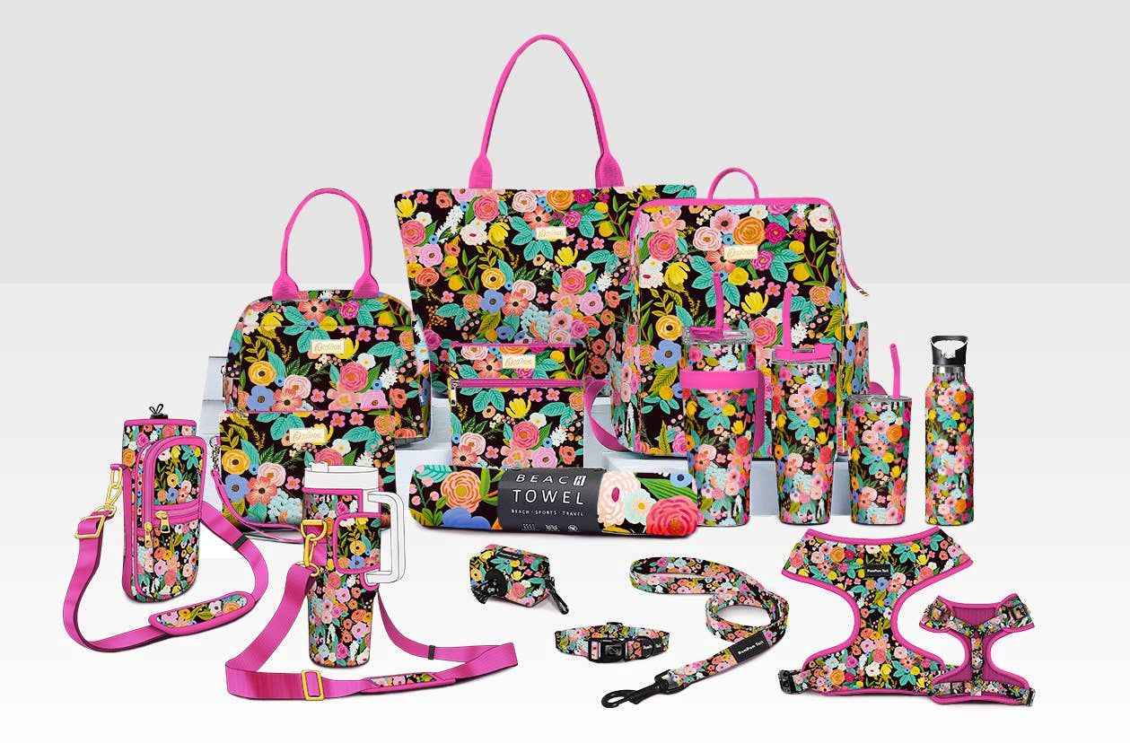 Vibrant and Bold Blooming Lunch Bag for Stylish On-the-Go Meals