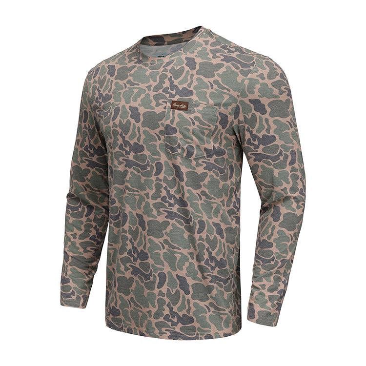 Drift Performance Crew - Long Sleeve - Duck Camo, Size: Medium