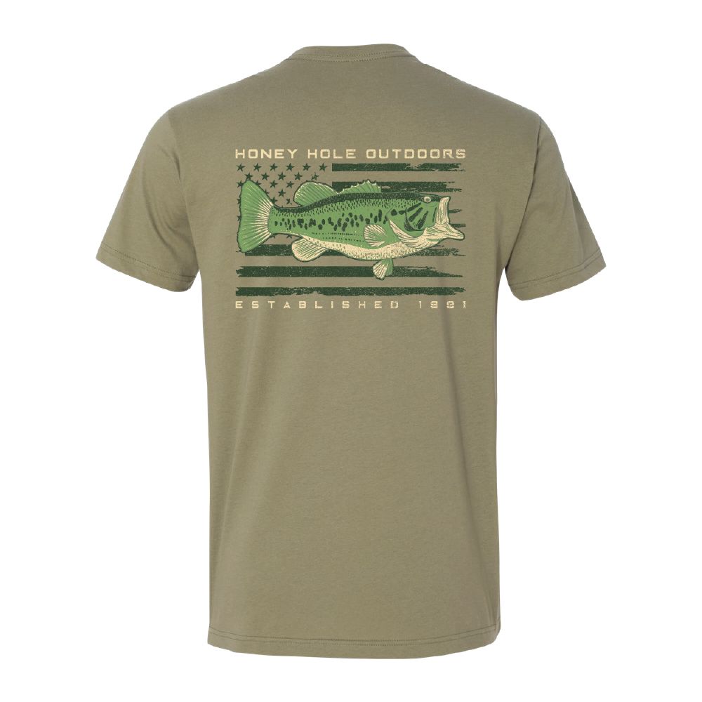 Short Sleeve - Bass Flag, Size: XL