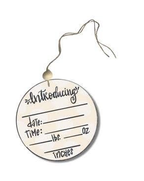 It's a Boy Door Hanger, Add on Stats Charm Option: Yes!  Add on a Stats Charm ($7.50 per hanger)