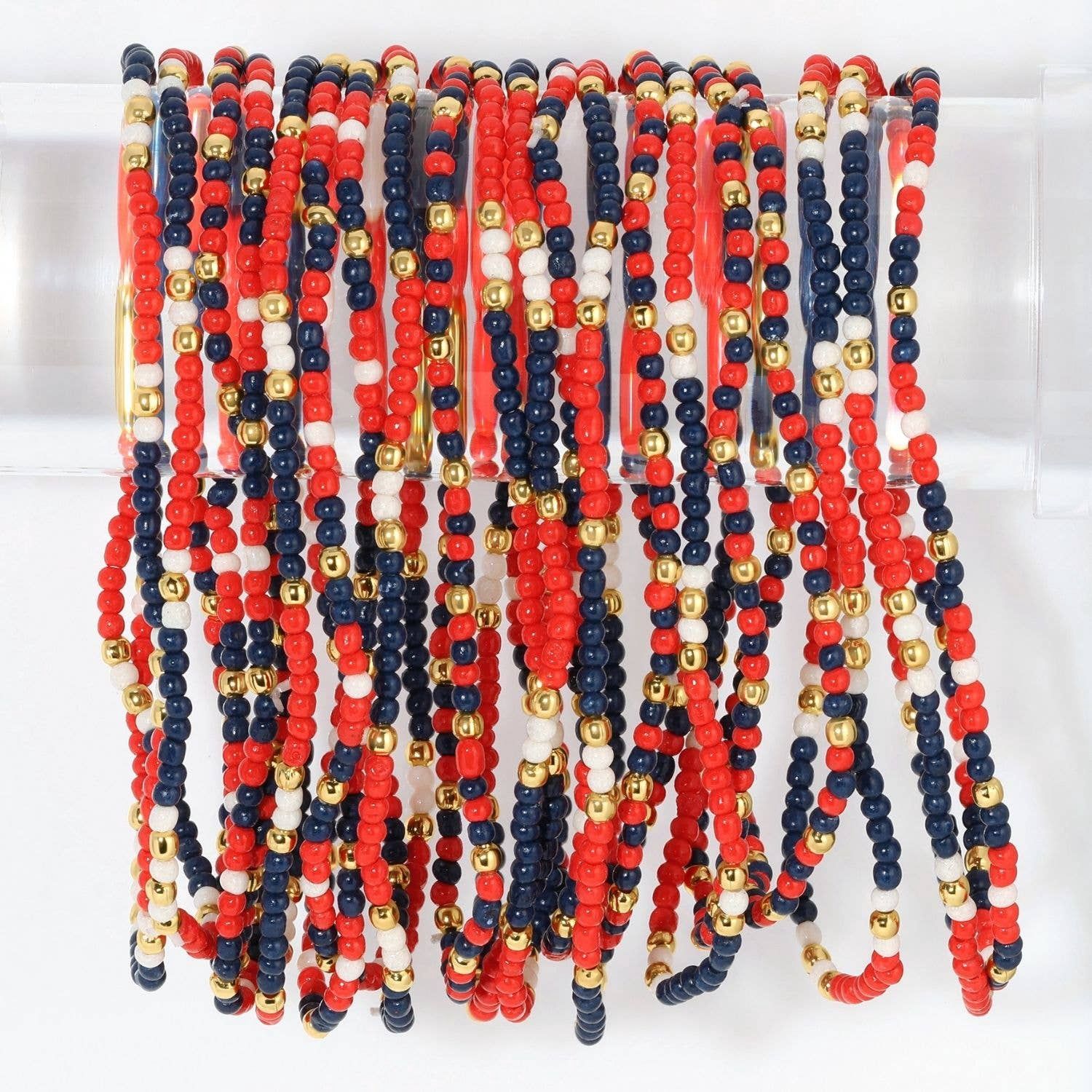 Stretch Seed Bead GAME DAY Bracelets Stretch Seed Bead GAME DAY Bracelets