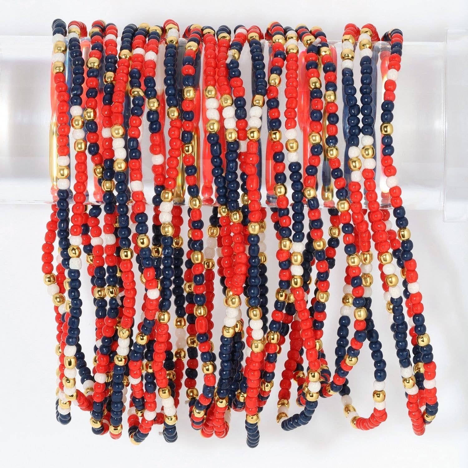 Stretch Seed Bead GAME DAY Bracelets Stretch Seed Bead GAME DAY Bracelets