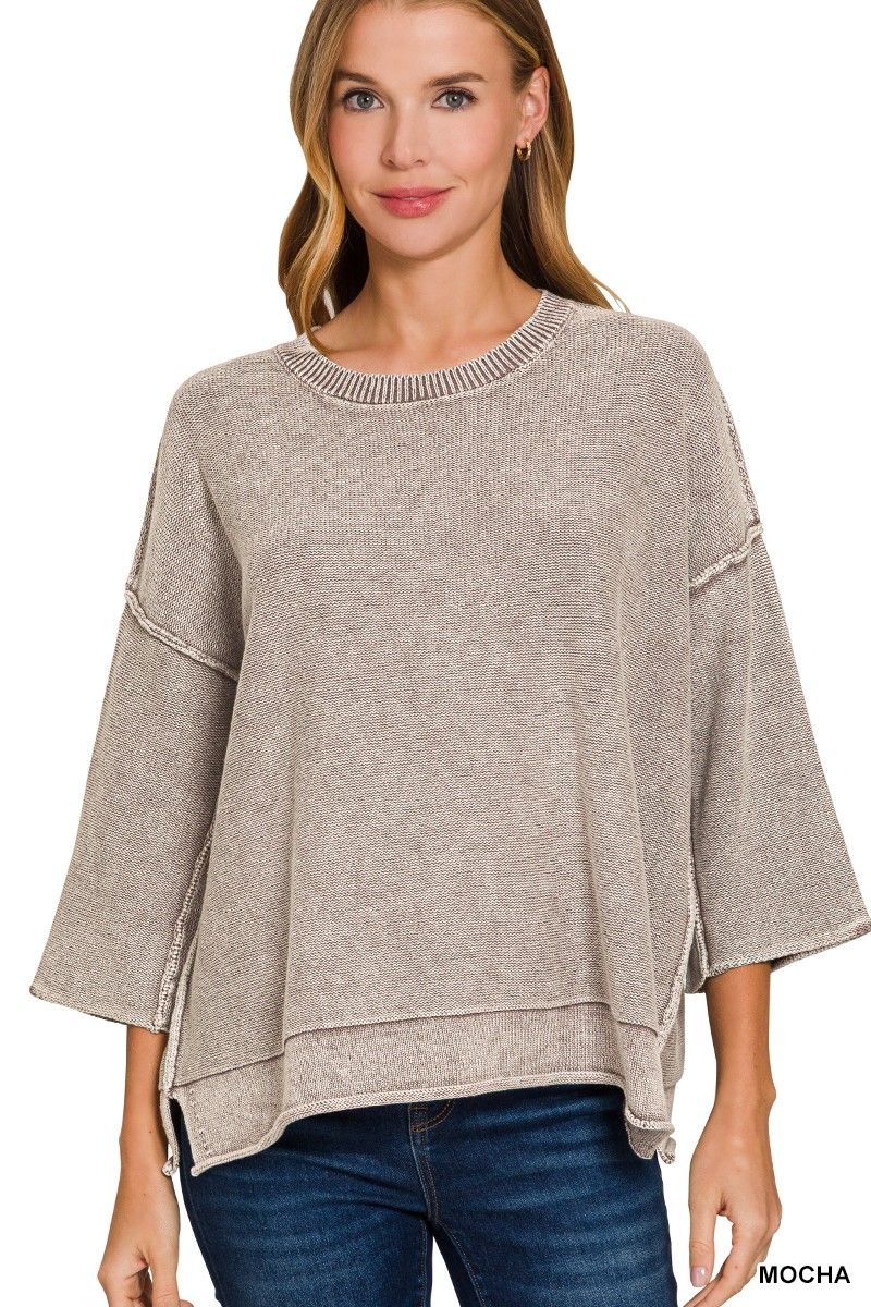 3/4 boxy sweater