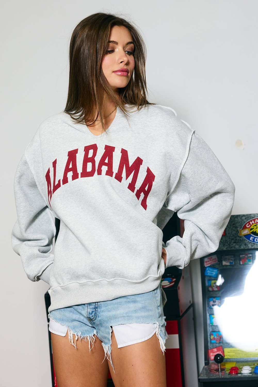 IT3097-AL | 'Alabama/AL' Reversible Oversized Pullover