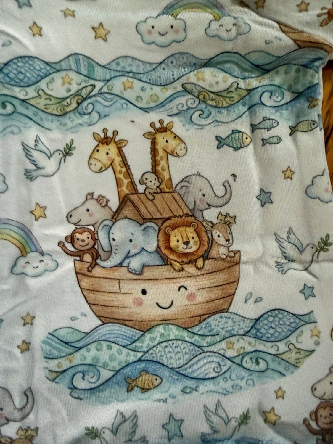 Noah's Ark  Extra Ruffle zippie pajama