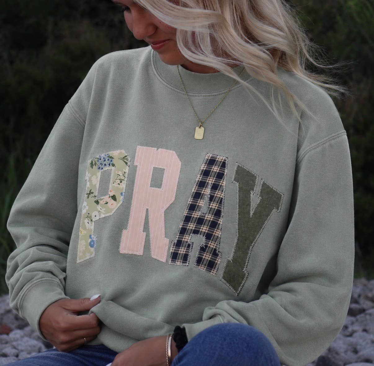 Sage Pray Christian Faith Sweatshirt