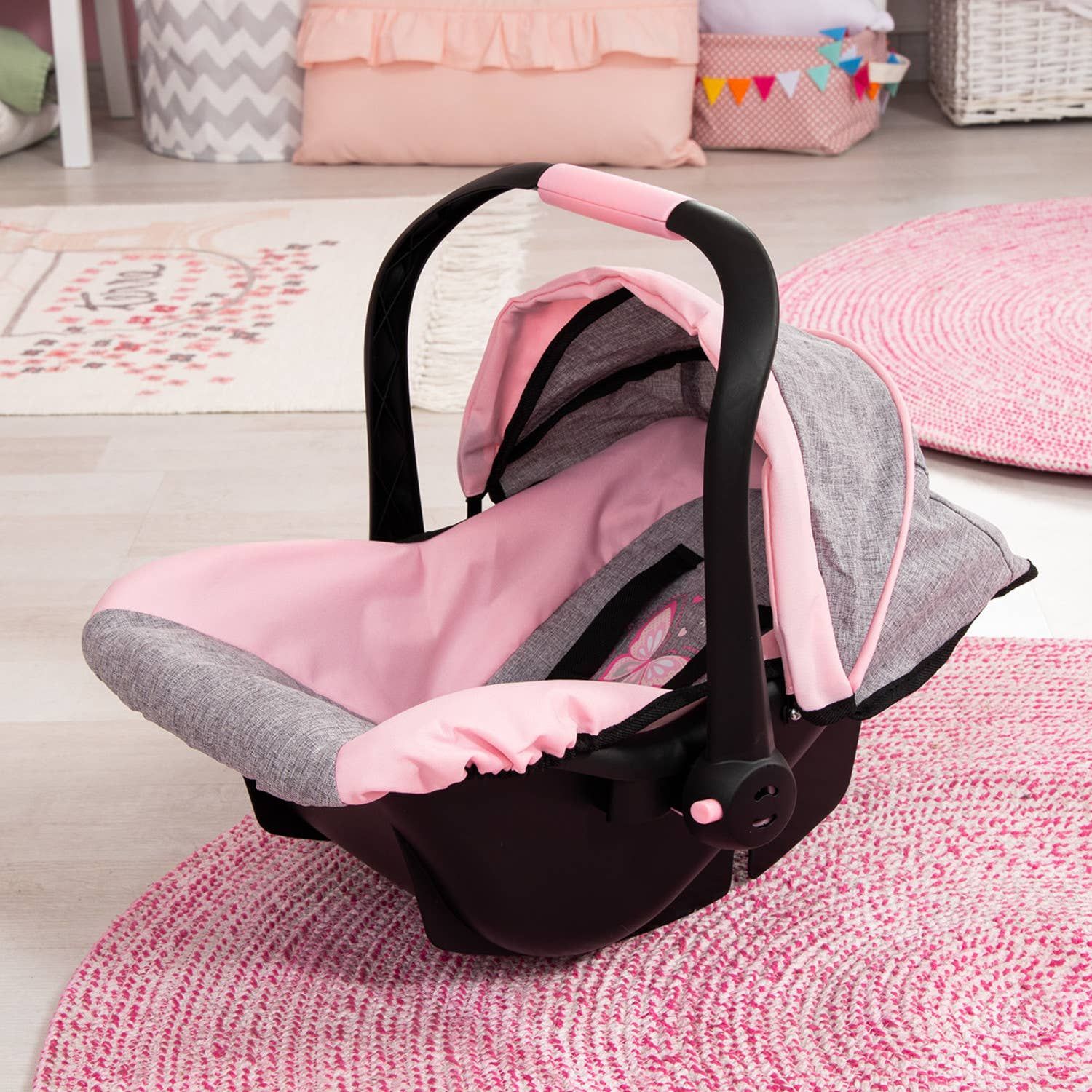 Bayer Design Deluxe Doll Car Seat With Butterfly