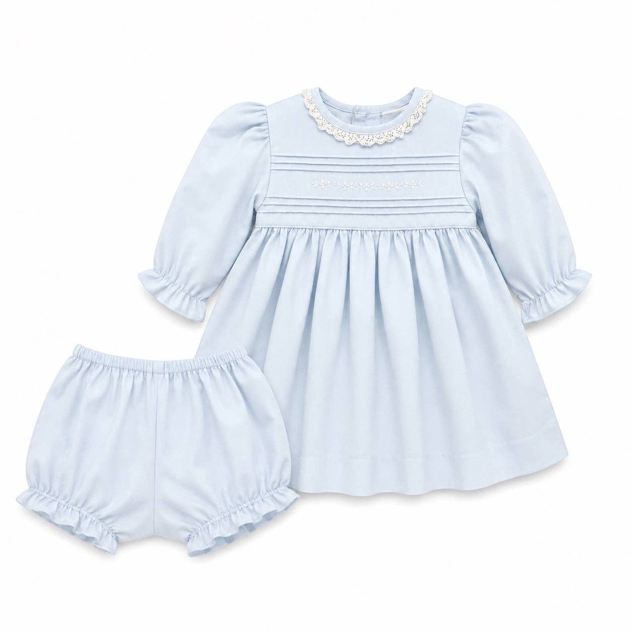 Baby Girl Light Blue Long Sleeve Dress
