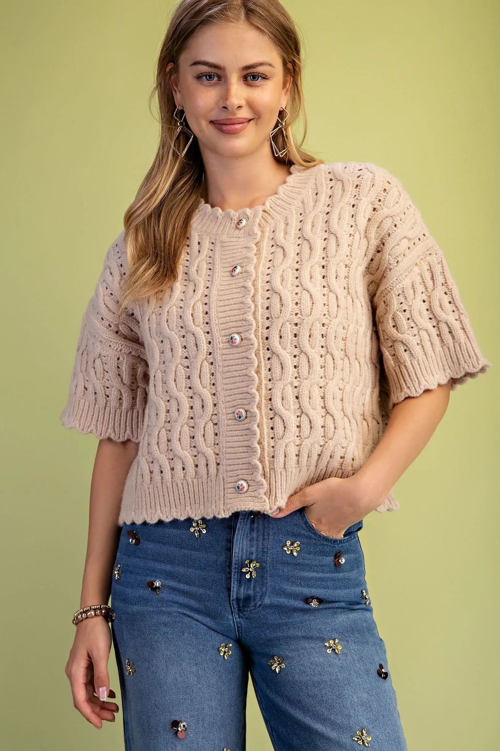 Antique button cardigan