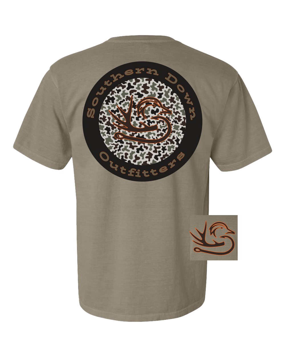 SDO Camo Logo Tee, Color: Khaki, Size: Medium