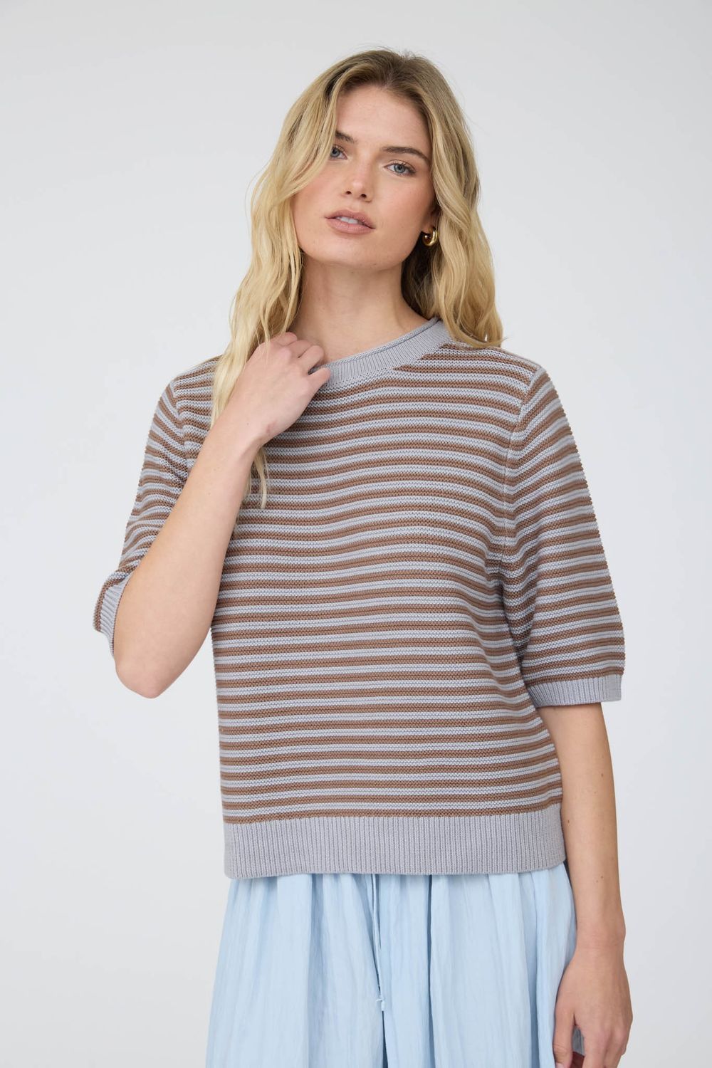 Claire Stripe Crop Sweater