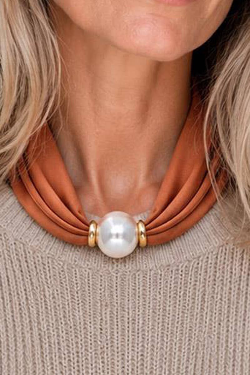 Solid Scarf Necklace