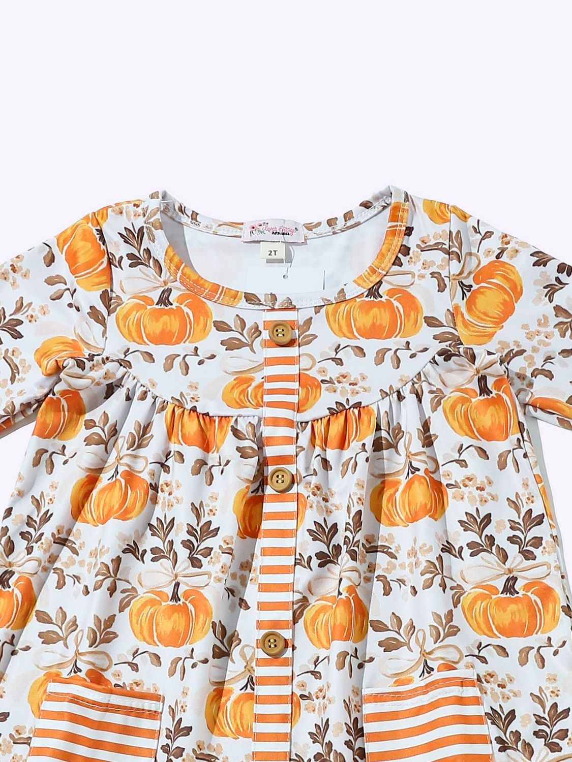 Pumpkin Spice Stripes Girls Set