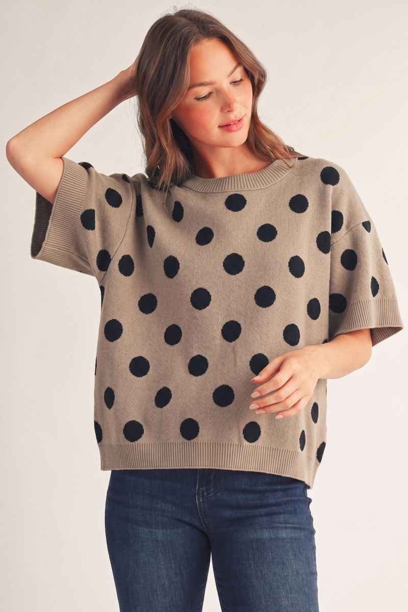 Polka Dot Boxy Sweater