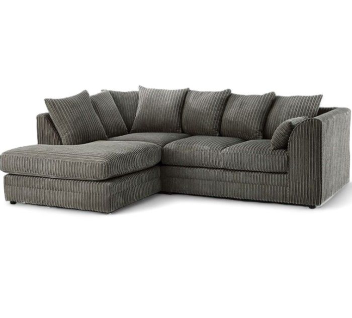 Dylan Jumbo Cord L Shape 4 Seater Left Corner Sofa