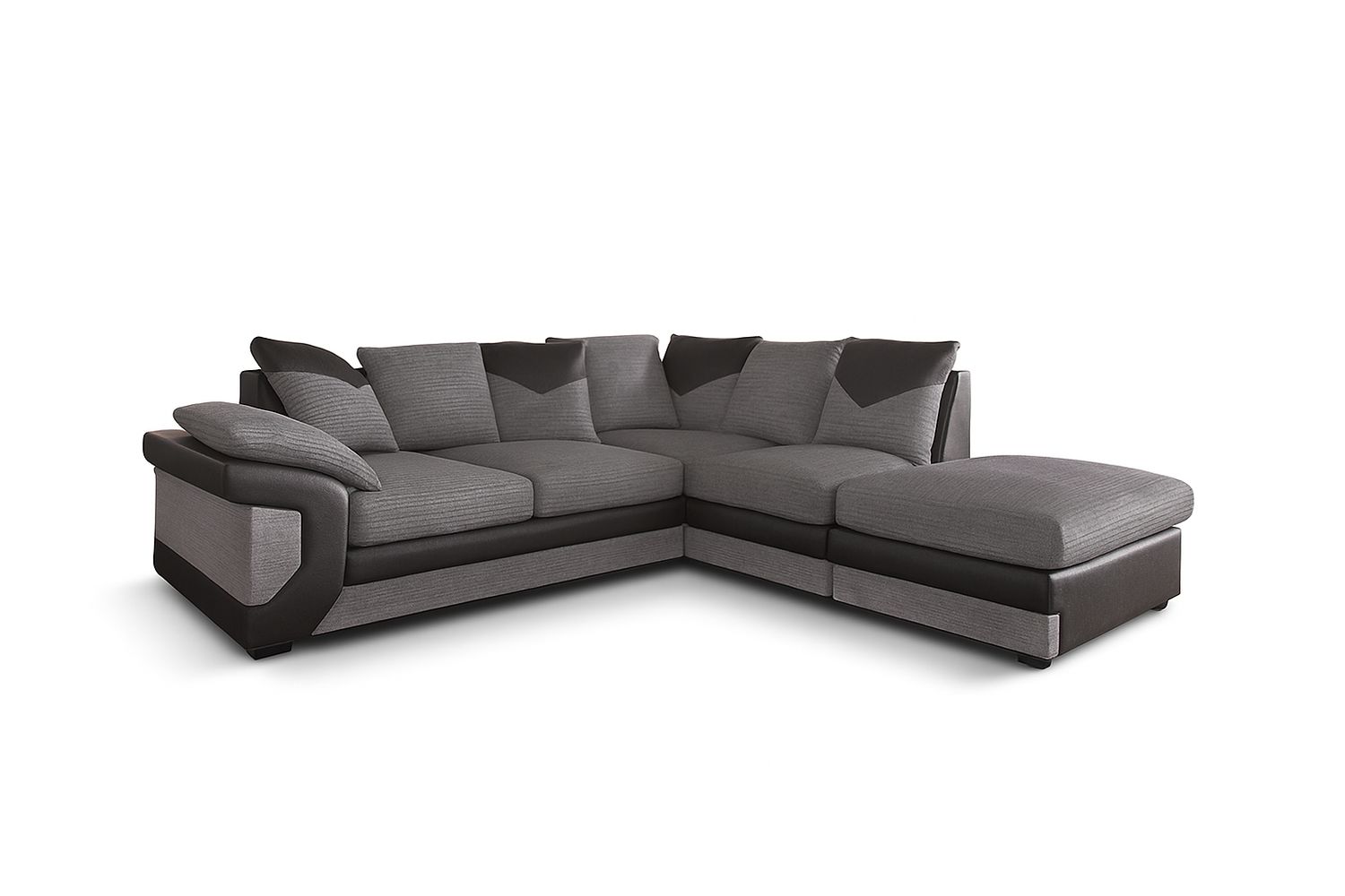 Dino Jumbo Cord Right Hand Corner Sofa with detachable footstool
