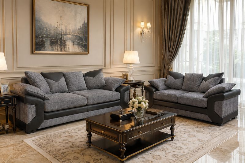 Dino Jumbo Cord 3+2 seater Sofa Set