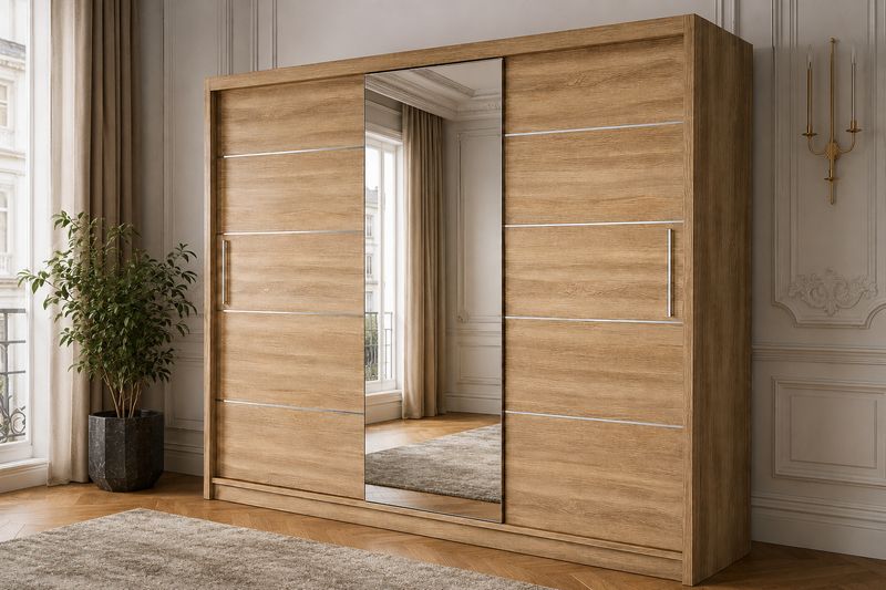 Sliding Mirror Door Wardrobe - Lisbon Sliding Mirror Door Wardrobe - Lisbon