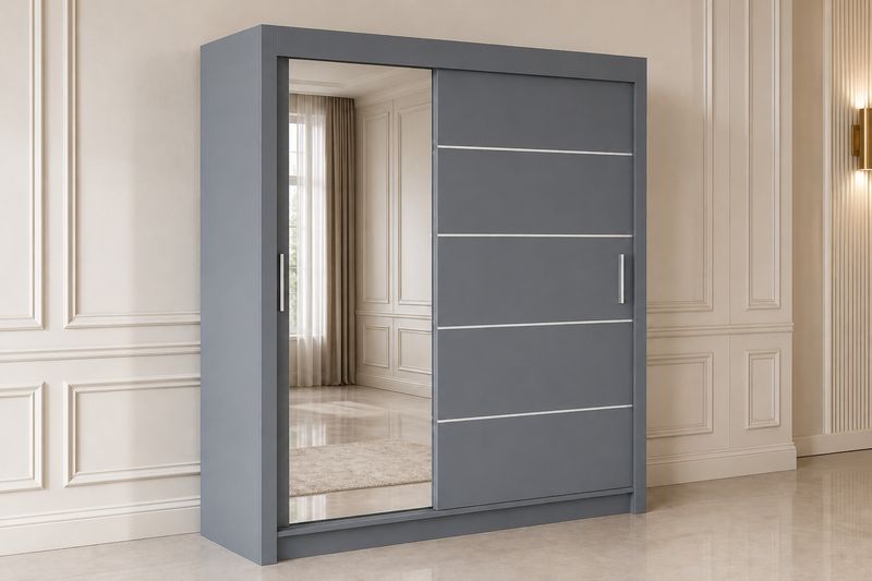 Sliding Mirror Door Wardrobe - Lyon Sliding Mirror Door Wardrobe - Lyon