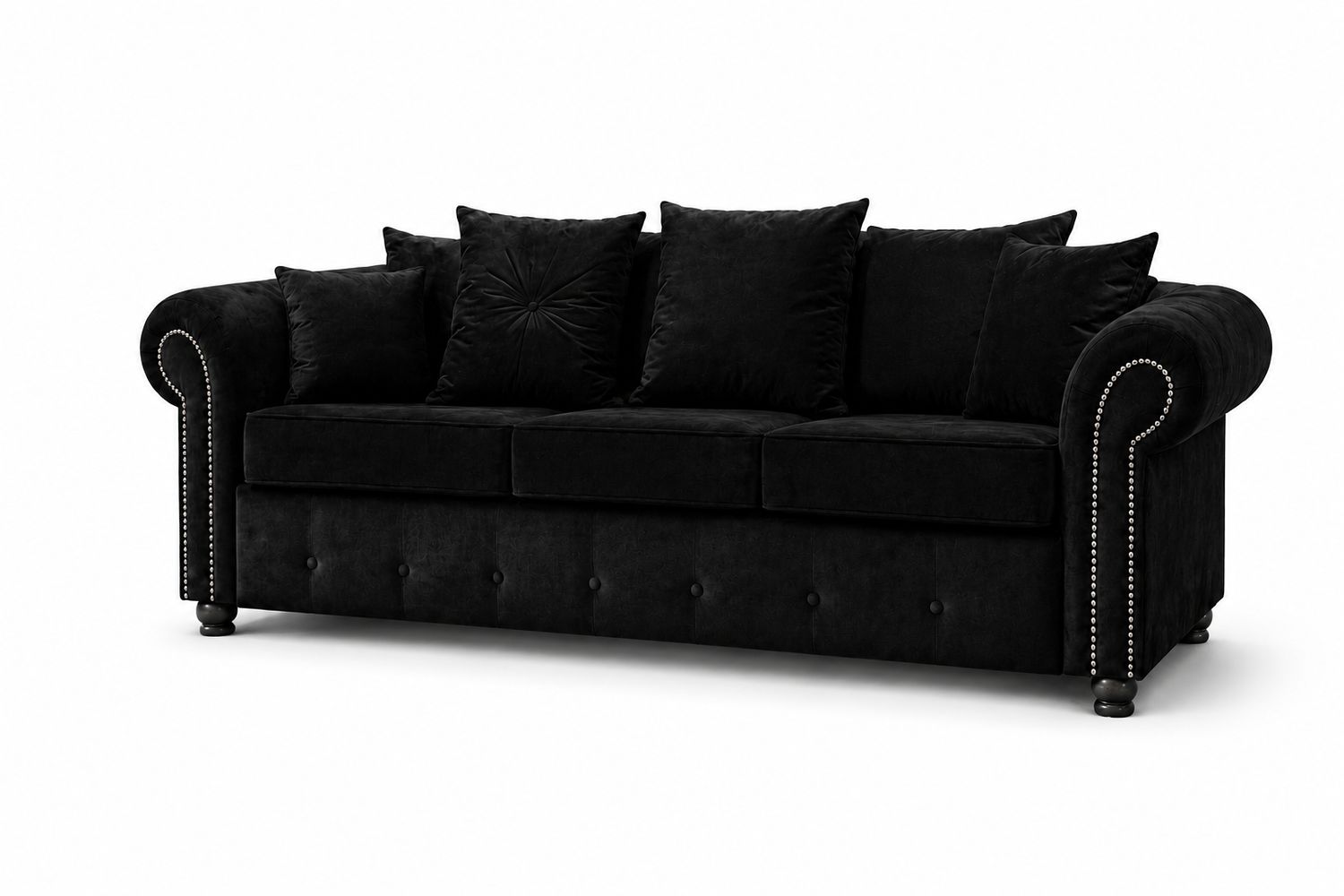 Plush Velvet Ashwin 3 Seater Sofa