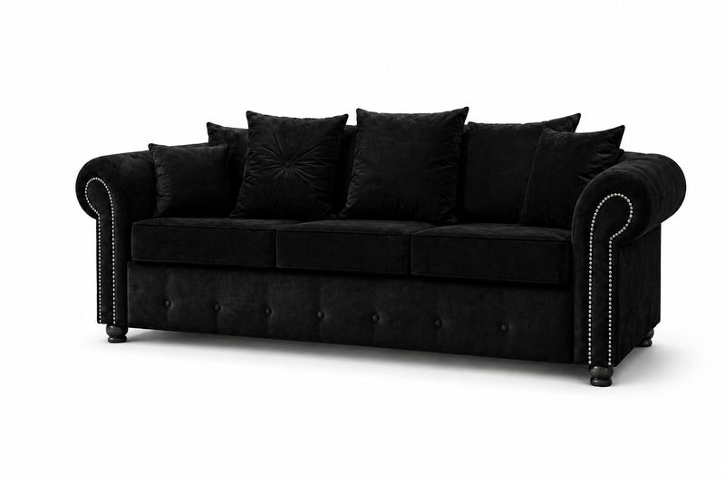 Plush Velvet Ashwin 3 Seater Sofa