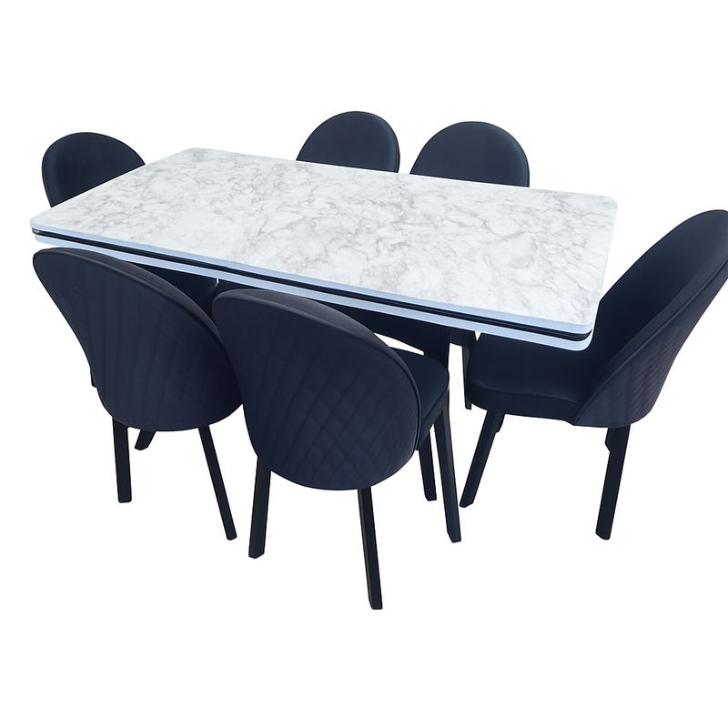 Carrera High Gloss Table + 6 Chairs
