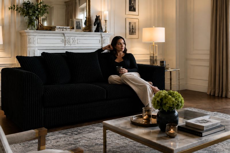 Manny 3 Seater Jumbo Cord Sofa