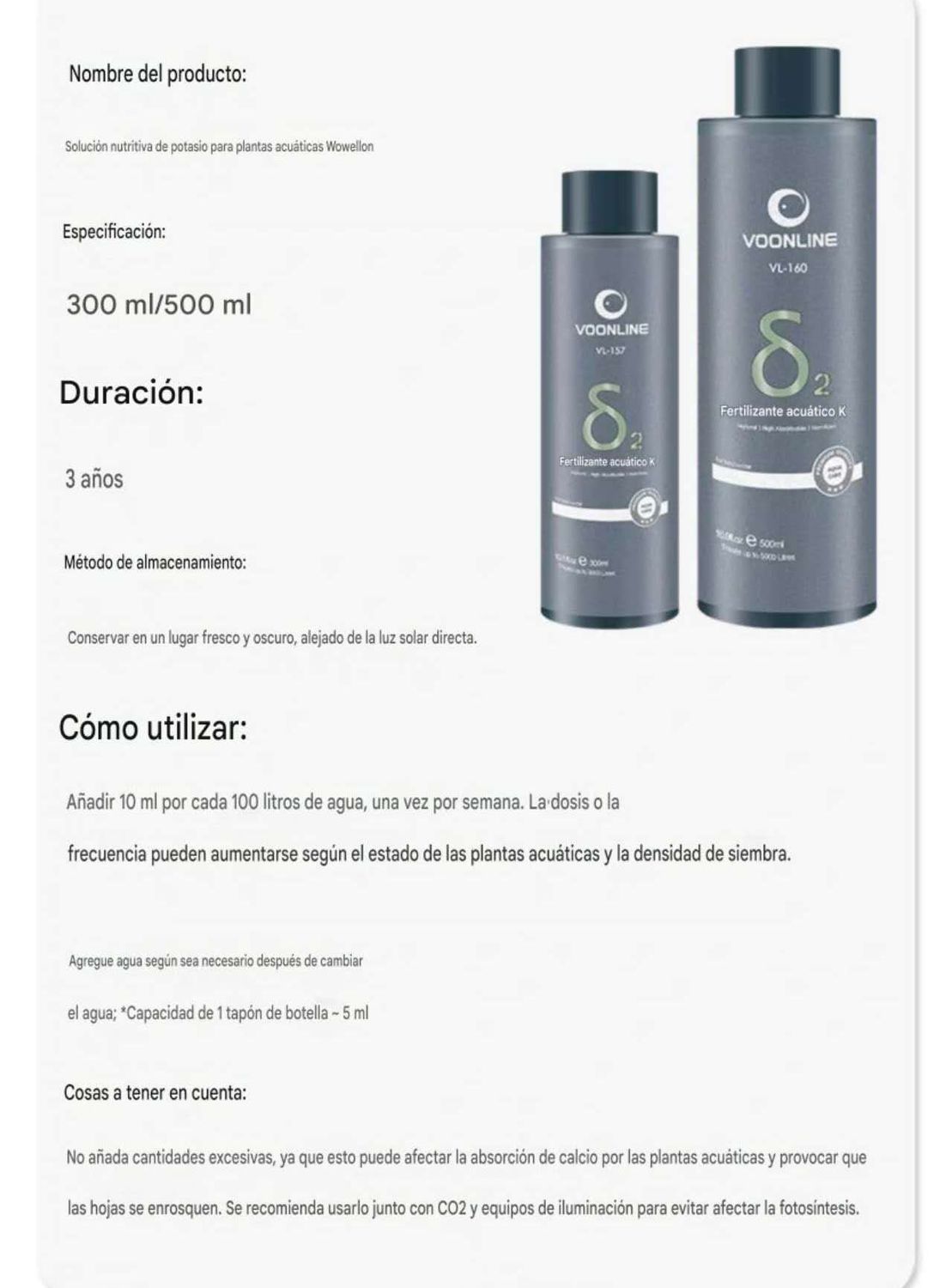 voonline potasio 500ml
