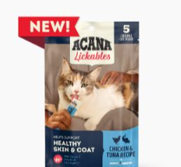Acana Lickables Chicken &amp; Tuna Skin &amp; Coat, 2.5 oz