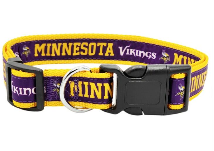 Minnesota Vikings Collar, SM: 3/8"W x 8-12" Neck