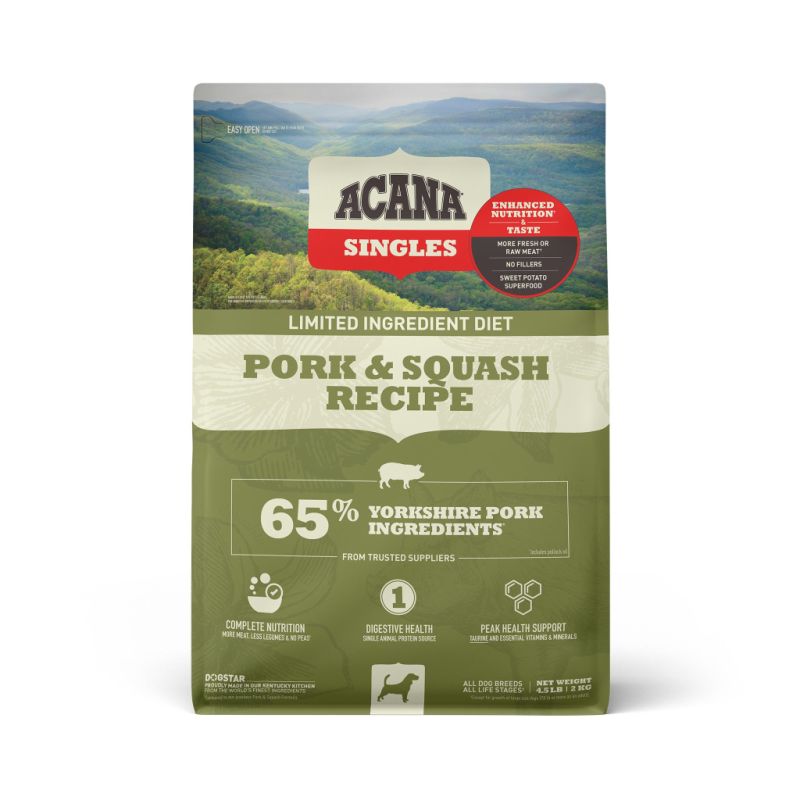Acana - Singles - Pork &amp; Squash, 4.5 lbs.