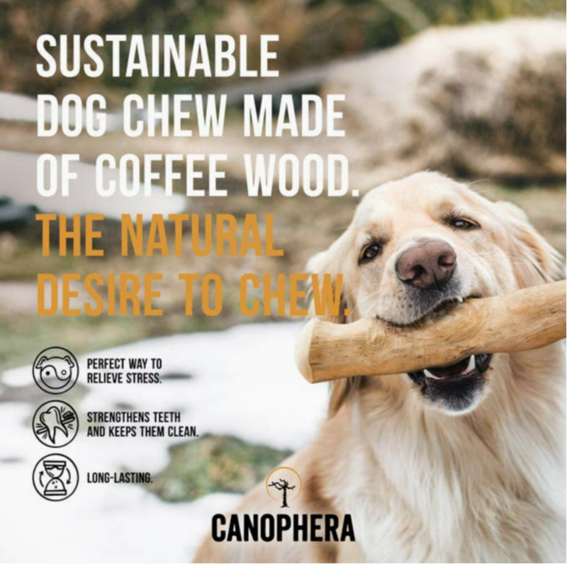 Canophera Coffee Wood Chews, S 7.9" 5.64 oz