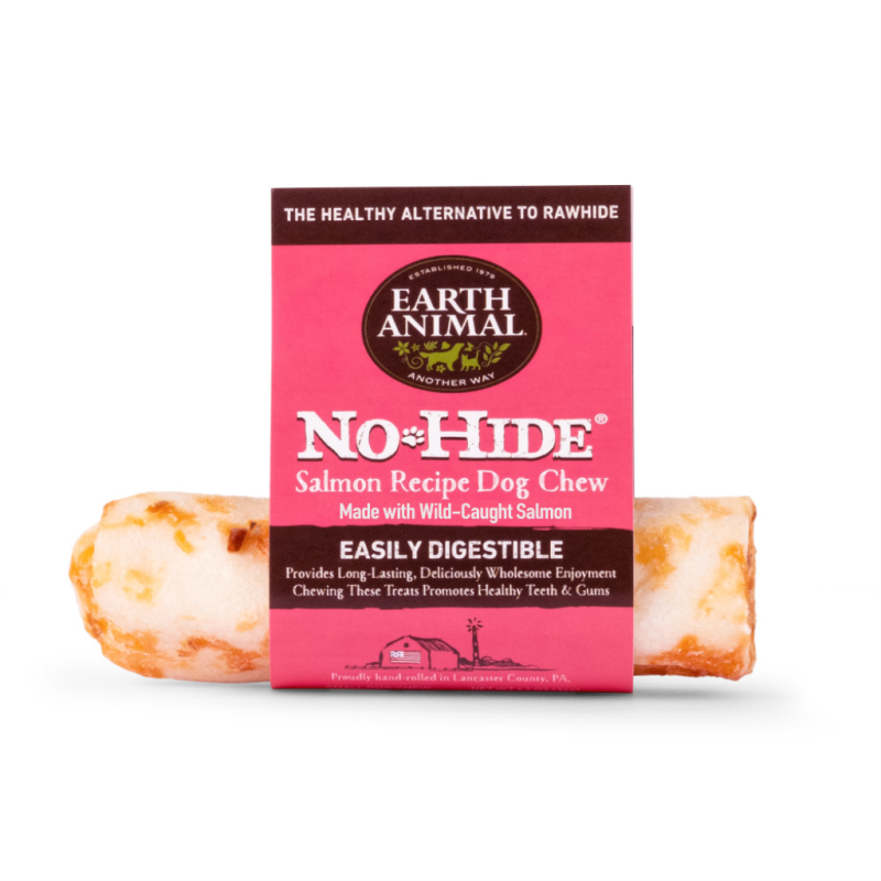 Earth Animal - No Hide - Salmon, 4" Chew