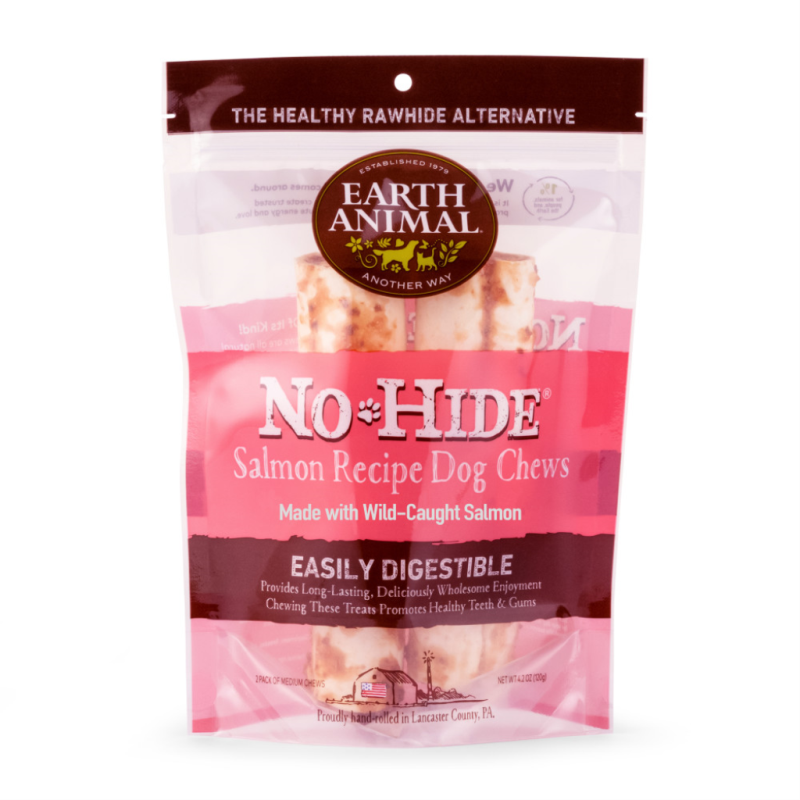 Earth Animal - No Hide - Salmon, 7" Chew (2PK)