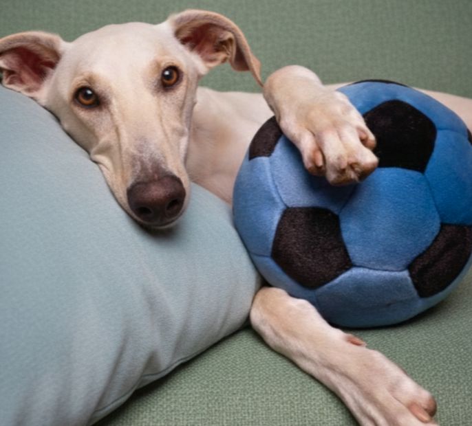 Fluff &amp; Tuff - Blue Soccer Ball