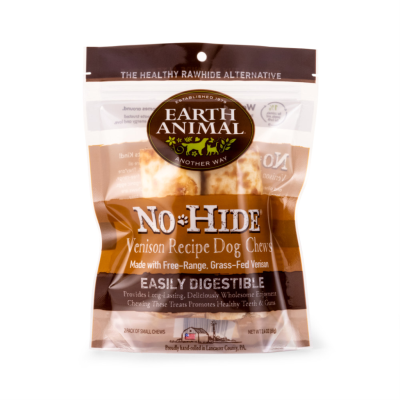 Earth Animal - No Hide - Venison, 4" Chew (2PK)