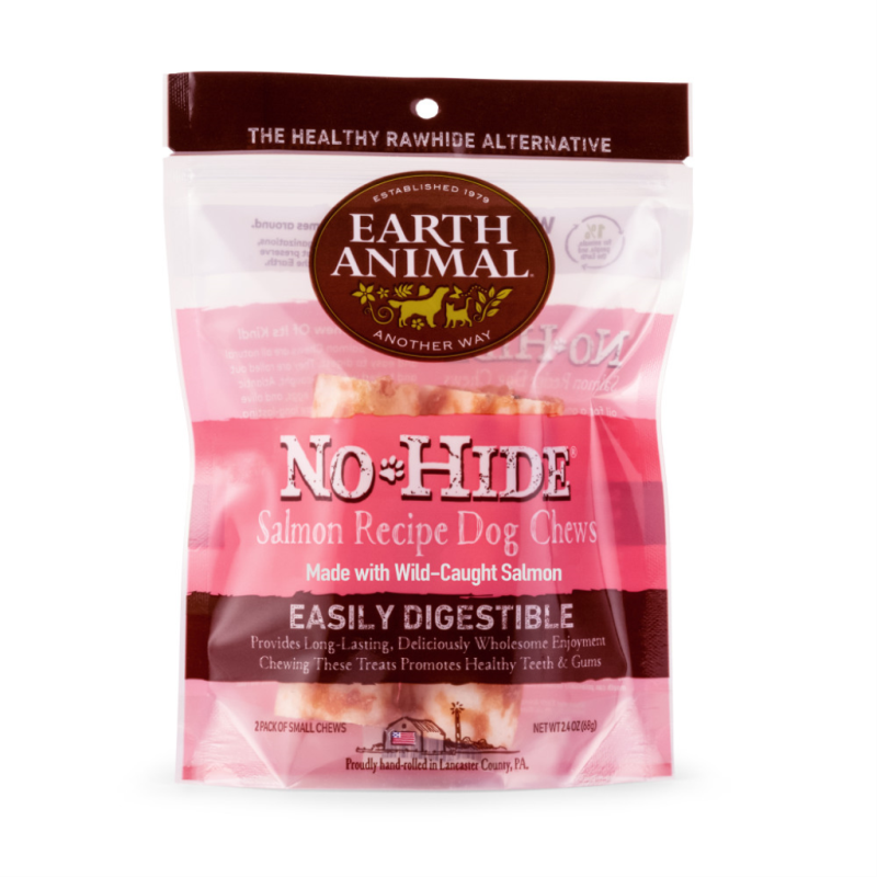 Earth Animal - No Hide - Salmon, 4" Chew (2PK)