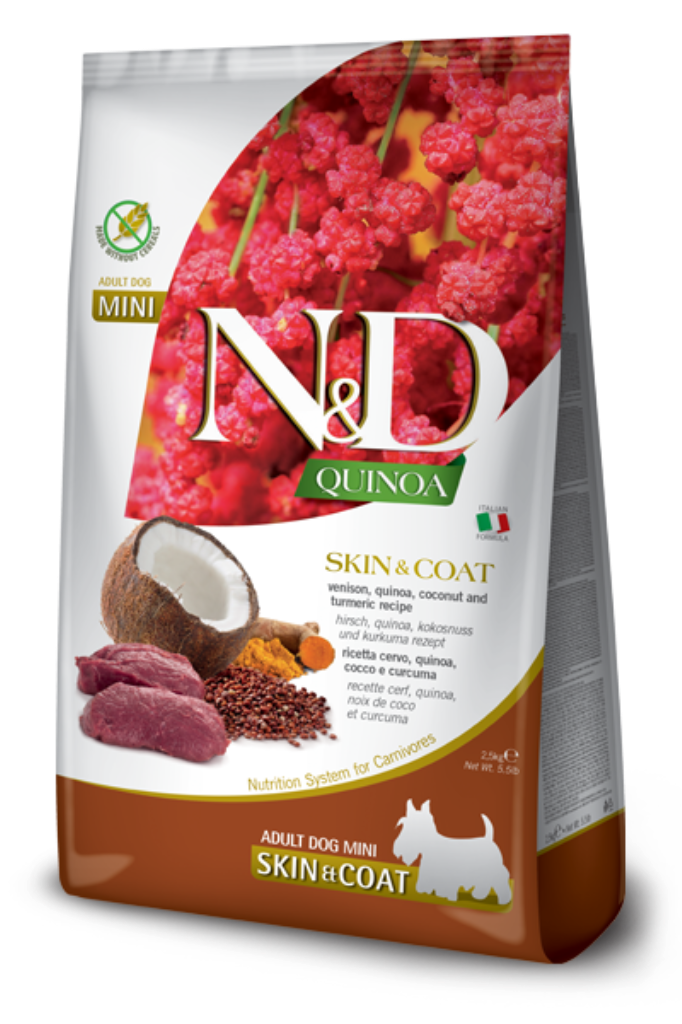 Farmina - N&amp;D Quinoa S&amp;C - Venison Mini, 5.5 lb