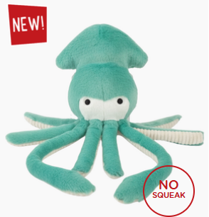 Fluff &amp; Tuff Claude Squid - Squeakerless