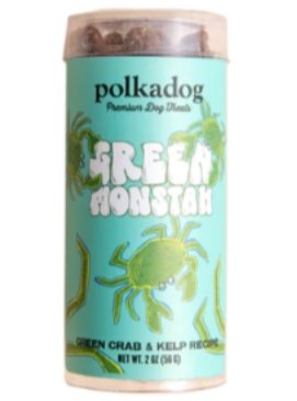 Polka Dog - Green Monster Crab &amp; Kelp, 2 oz